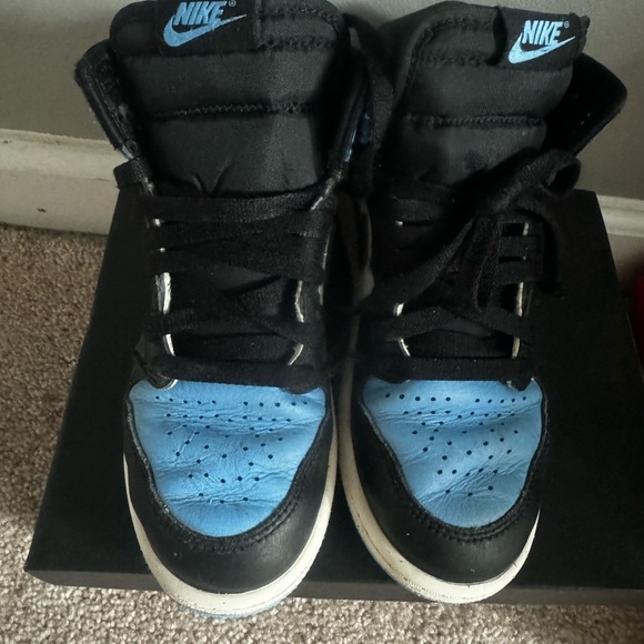 Nike Air Jordan High Top Sneakers - Black and Blue - Picture 6 of 9